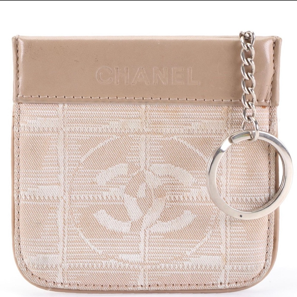 Chanel Travel Ligne Key Pouch in Jacquard and Leather